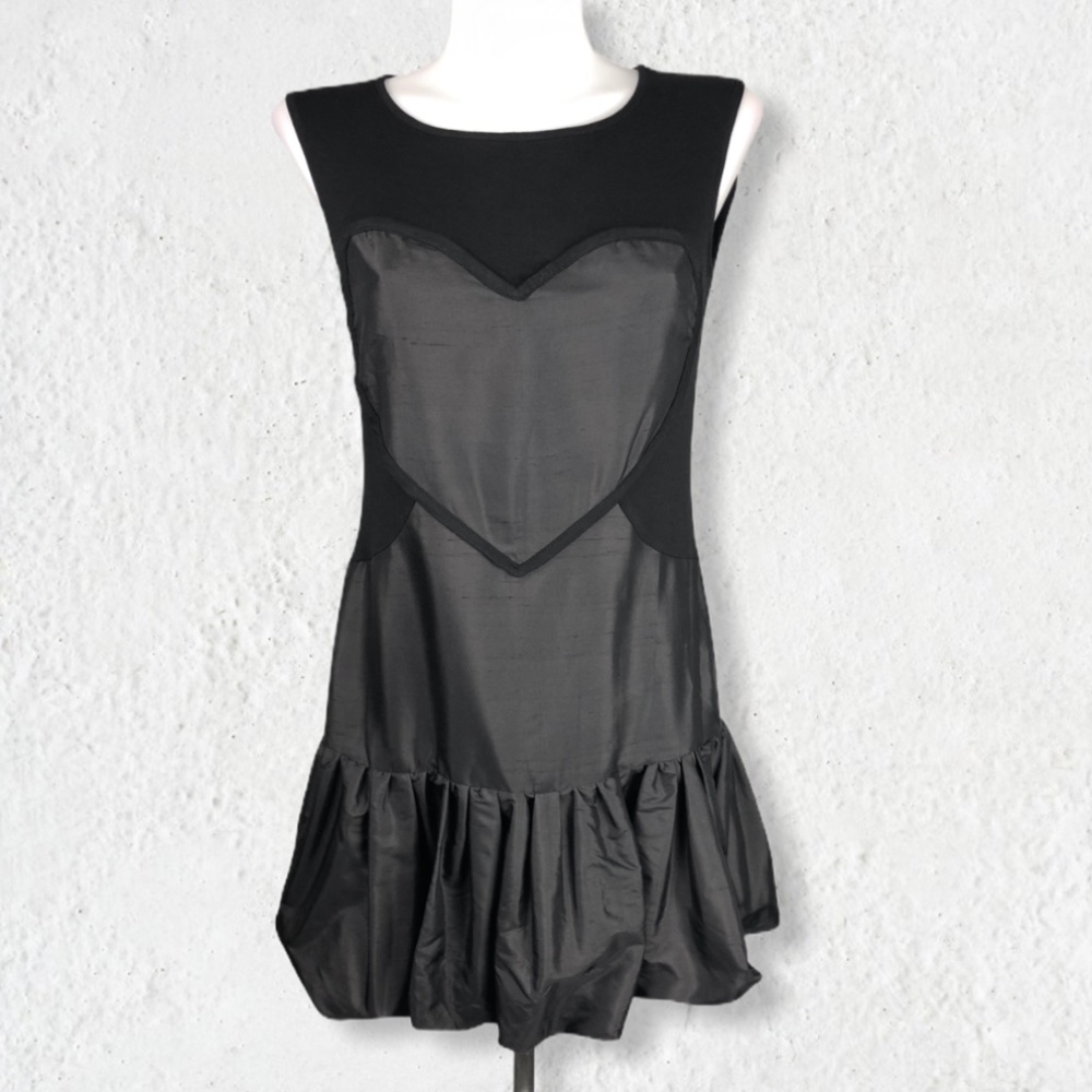 Black Heart Frill TOFU Dress Fits Sz 4/6